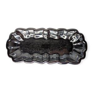 Vintage Chrome Stainless Plate English Chippendale Style Hostess Tray 12"